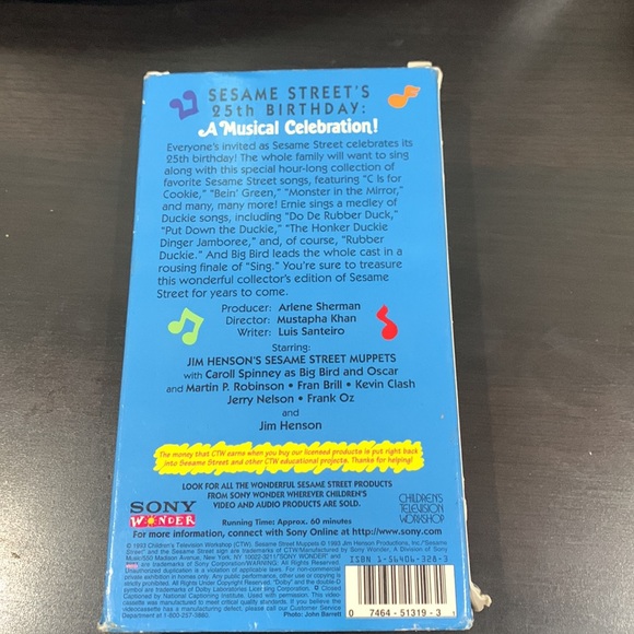 Sesame Street 25th Anniversary VHS - Picture 2 of 3